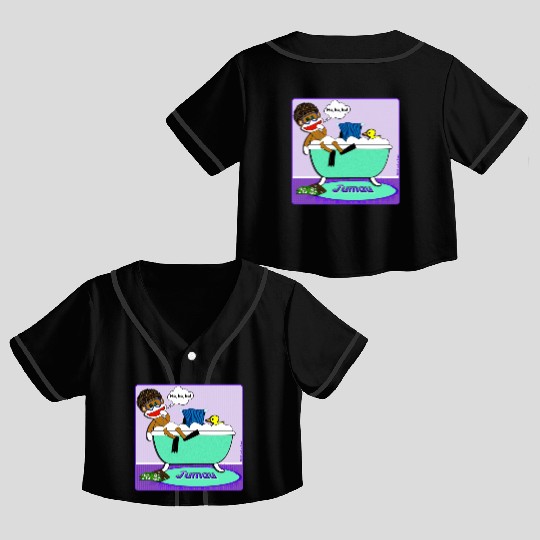 Jumau the Sock Monkey Crop Top Baseball Jerseys