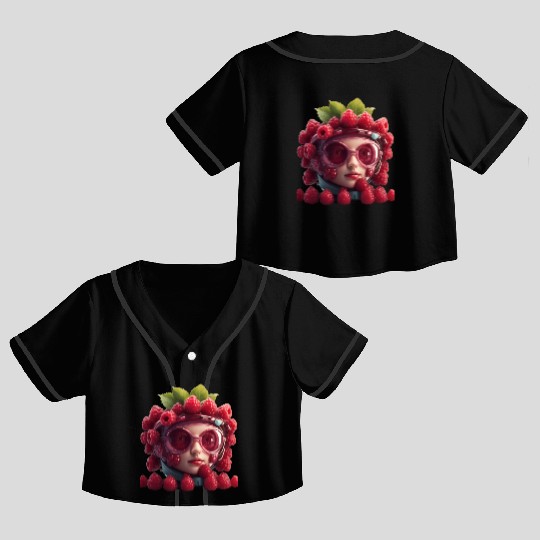 RASPBERRY Crop Top Baseball Jerseys