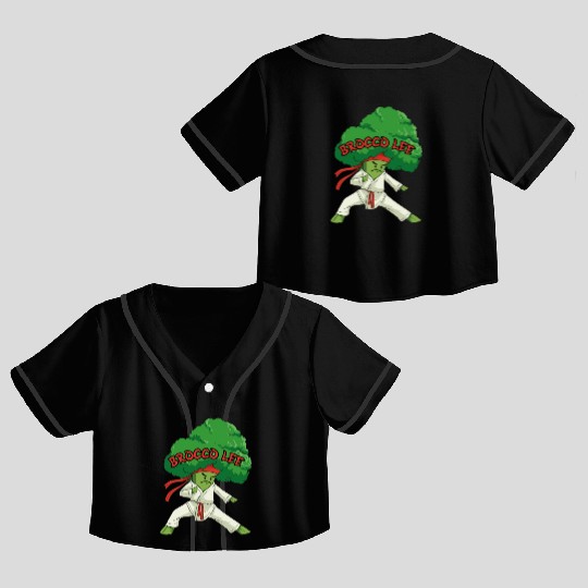 Japan Karate Martial Arts MMA Broccoli Crop Top Baseball Jerseys