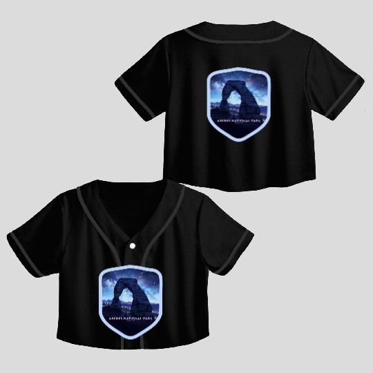 Arches National Park Stickers Crop Top Baseball Jerseys