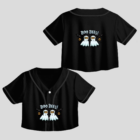 Halloween - Boo Bees Crop Top Baseball Jerseys