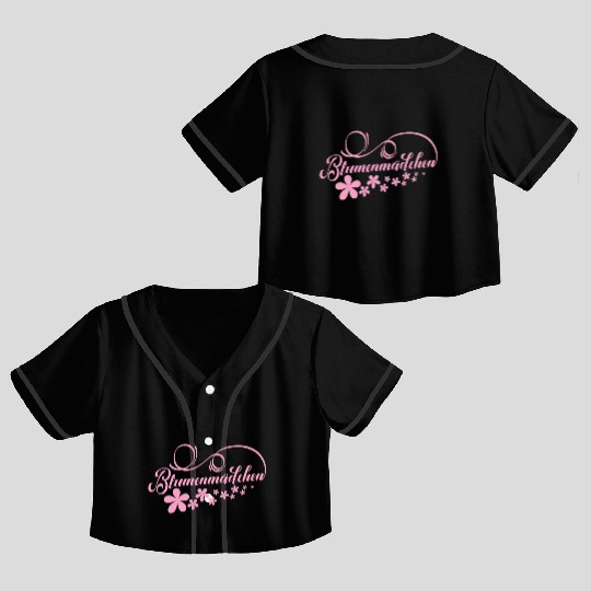 Flower Girl Flower Child on Wedding Crop Top Baseball Jerseys