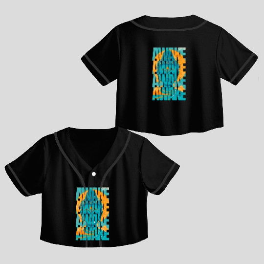 Awake buddha Crop Top Baseball Jerseys