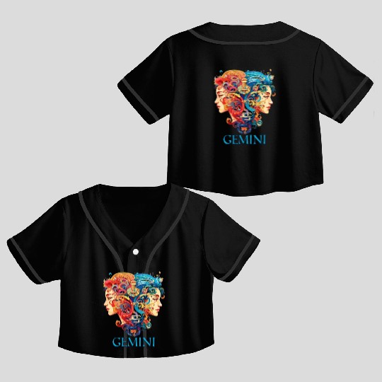Embrace Your Gemini Identity: Gemini Pride Crop Top Baseball Jerseys