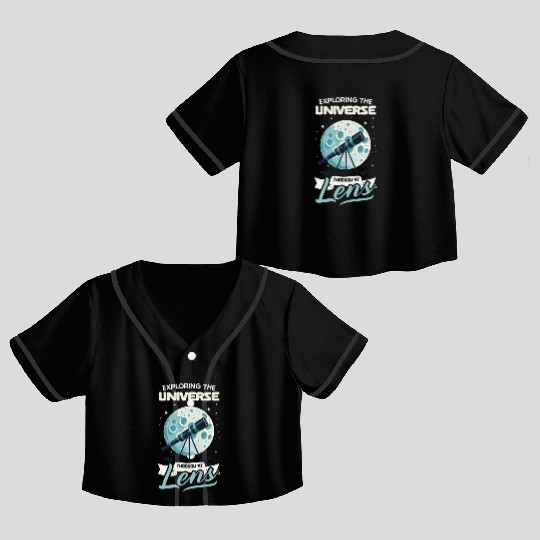 Astrophotography Astronomy Space Camera Star Watch Crop Top Baseball Jerseys