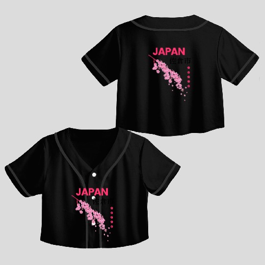 Japan sakura Crop Top Baseball Jerseys