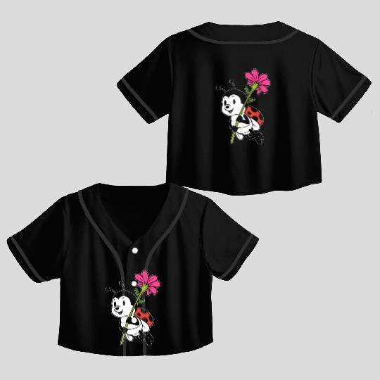 Cute Ladybug Nature Lover Gift Crop Top Baseball Jerseys