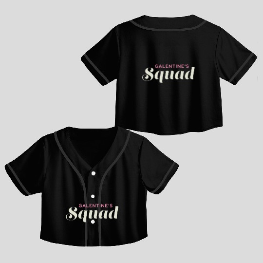 Be My Galentine. Galentine's Day Crop Top Baseball Jerseys