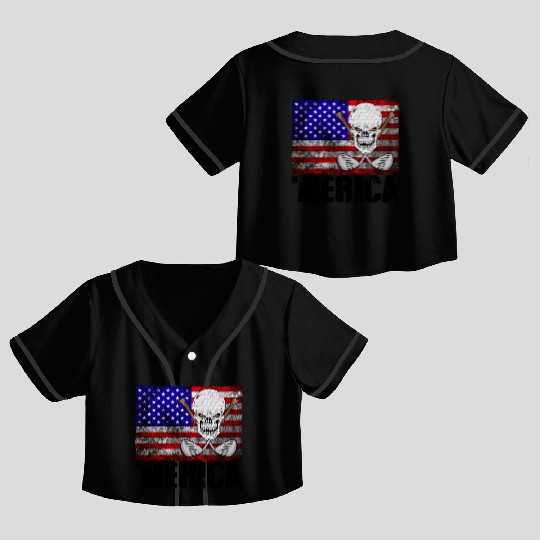 Merica Golf Crop Top Baseball Jerseys