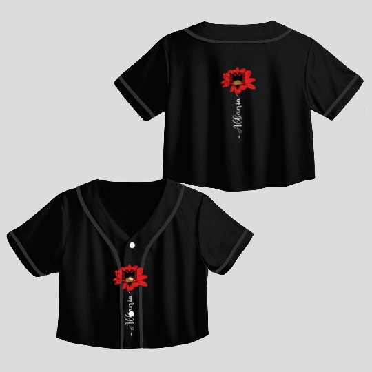 Vintage Albania Sunflower Flag Albania Lover Crop Top Baseball Jerseys