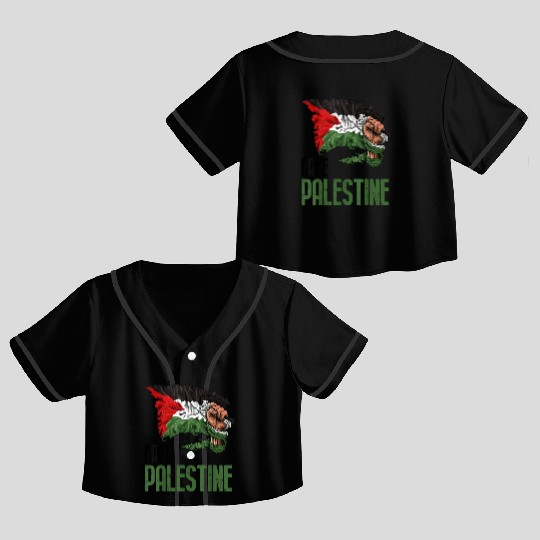 FREE PALESTINE FLAG GAZA Crop Top Baseball Jerseys
