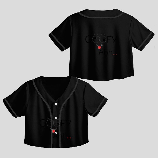 Funny Goofy Crop Top Baseball Jerseys