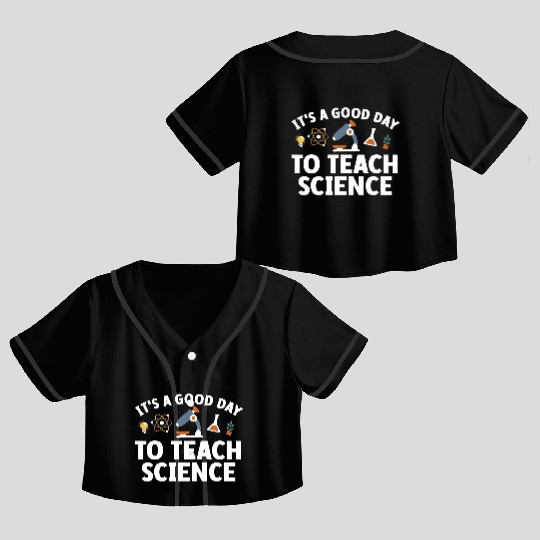 Funny Science Teacher Men Women Nerd Physics Teach Crop Top Baseball Jerseys