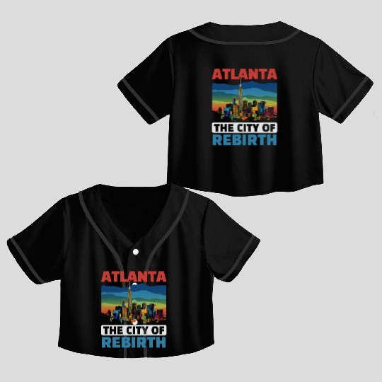 Atlanta City Georgia USA America United States Crop Top Baseball Jerseys