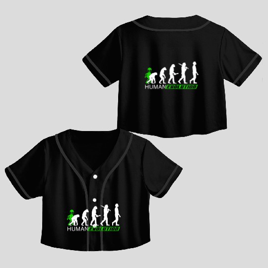 Alien, Aliens, UFO, UAP, Space Unknown Flight Crop Top Baseball Jerseys
