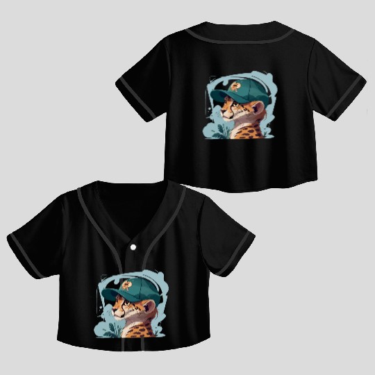 Cool Cheetah Crop Top Baseball Jerseys