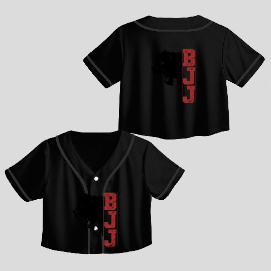 Brazilian Jiu Jitsu Gorilla Head Bjj Gift Crop Top Baseball Jerseys