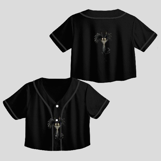 Whimsical cartoon character Crop Top Baseball Jerseys