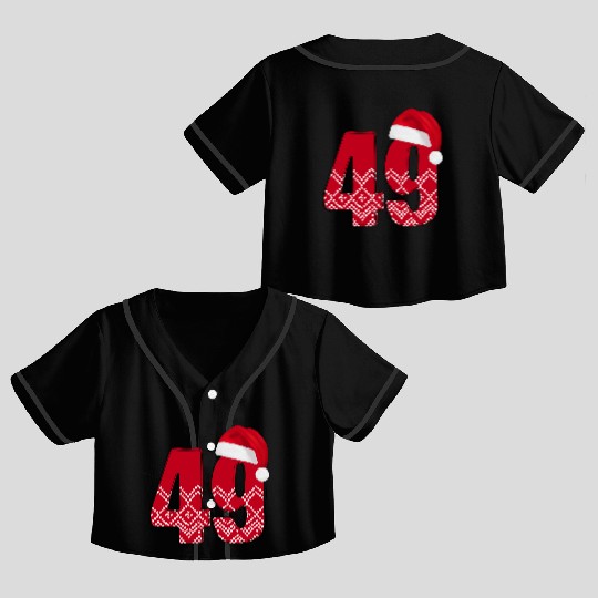 49 Birthday Years - Congratulations Forty Nine Crop Top Baseball Jerseys