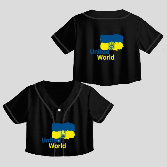 United World - Ukraine Crop Top Baseball Jerseys