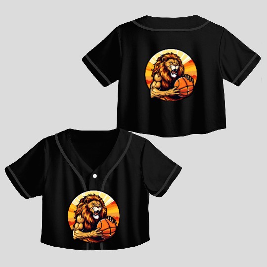 Basketball lion Crop Top Baseball Jerseys