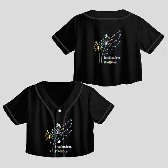 Inclusion Matters Special Education Sped Teacher Crop Top Baseball Jerseys