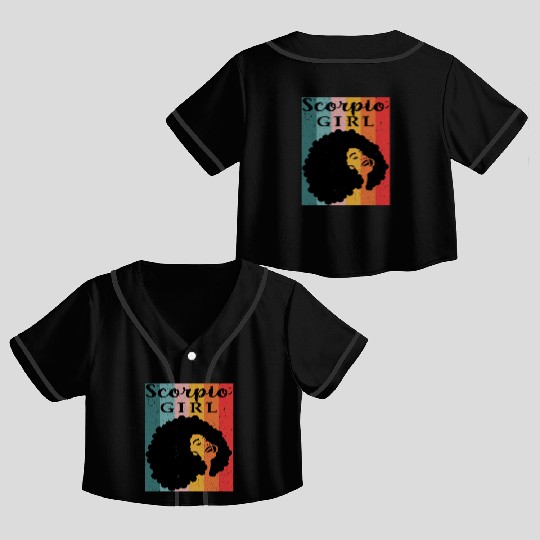 scorpio girl Zodiac Sign Astrology Horoscope Star Crop Top Baseball Jerseys