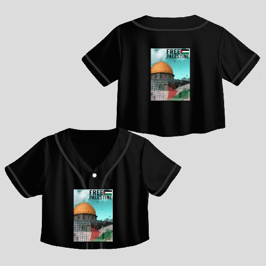 free palestine Crop Top Baseball Jerseys