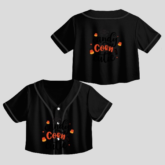 Candy Corn Cutie Crop Top Baseball Jerseys