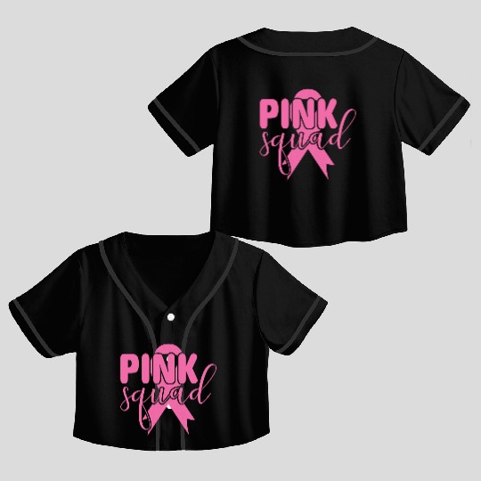 Pink Squad Crop Top Baseball Jerseys