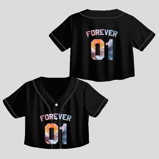 Flower Best Friends for 3 - FOREVER 01 Crop Top Baseball Jerseys