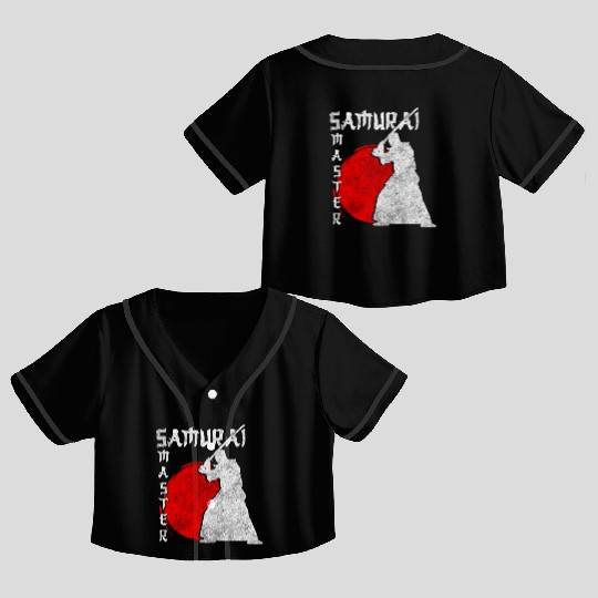 Japan Martial Arts Fighter Asian Ronin Crop Top Baseball Jerseys