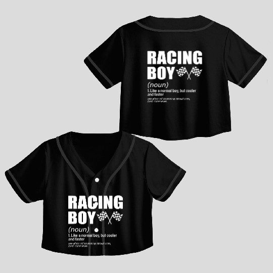 Racing Boy Crop Top Baseball Jerseys