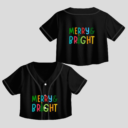 Merry and Bright Crop Top Baseball Jerseys