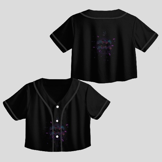 Aquarius Floral Zodiac Harmony Crop Top Baseball Jerseys