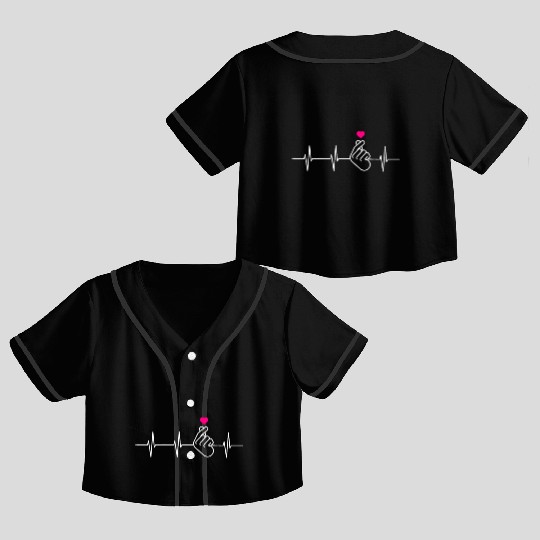 K-Pop Heartbeat Fan Gift Korean Music Crop Top Baseball Jerseys