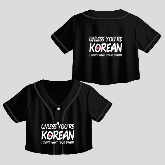 K-Drama K-Pop Fan Gift Korean Music Crop Top Baseball Jerseys
