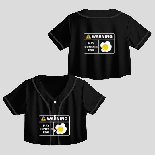 Fried Egg Lover Funny Foodie Crop Top Baseball Jerseys