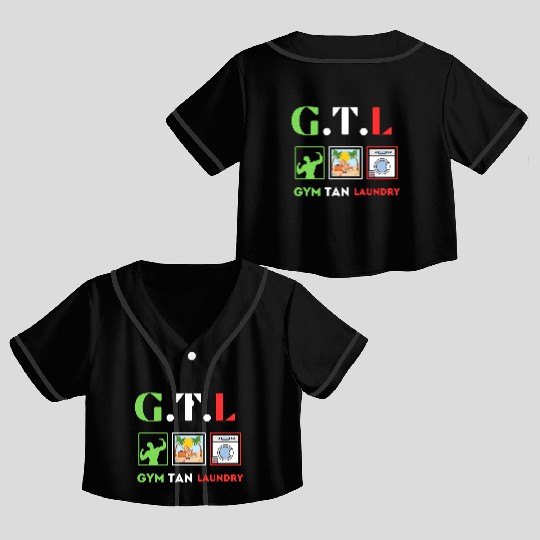 Design sans titre 6 Gym Tan Laundry GTL New Jersey Crop Top Baseball Jerseys