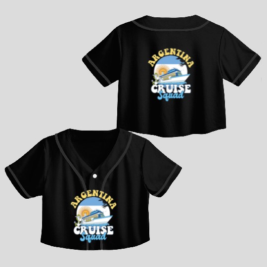 Argentina Cruise Squad Family Vacation Trip Crop Top Baseball Jerseys