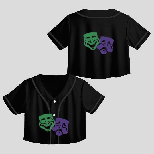 MARDI GRAS MASKS Crop Top Baseball Jerseys