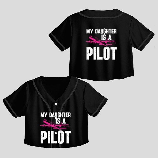 Pilot Quote Flight Lover Aircraft Aviation Crop Top Baseball Jerseys