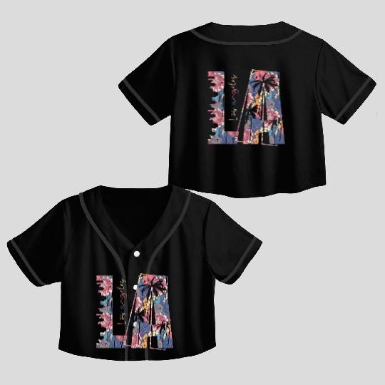 los angeles usa america california patriot travel Crop Top Baseball Jerseys