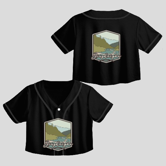 Jiuzhaigou National Park - China Crop Top Baseball Jerseys