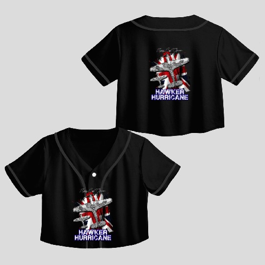 The Hawker Hurricane British single-seater monopla Crop Top Baseball Jerseys