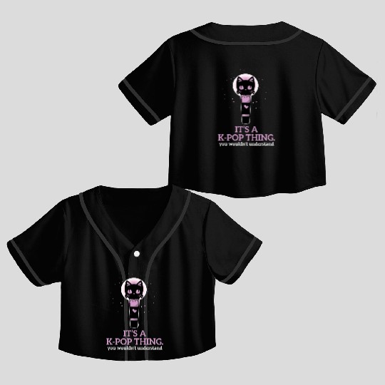 K-Pop Thing Korean Music K-Pop Crop Top Baseball Jerseys