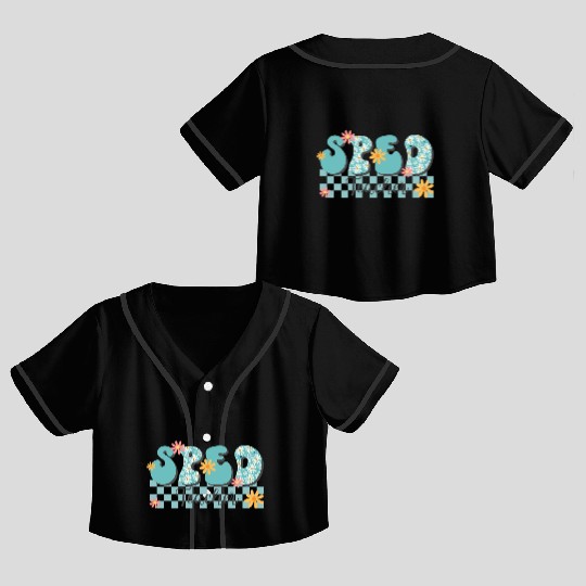 SPED Teacher Crop Top Baseball Jerseys