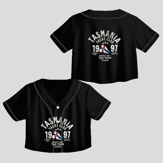 Tasmania Yacht Club Regatta Design Crop Top Baseball Jerseys