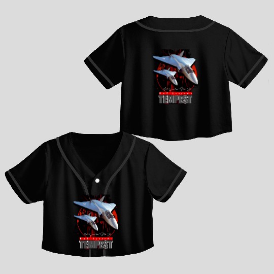 BAE Systems Tempest Next-Generation Fighter Jet Crop Top Baseball Jerseys