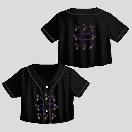 Aromatherapy Lavender Obsession Crop Top Baseball Jerseys